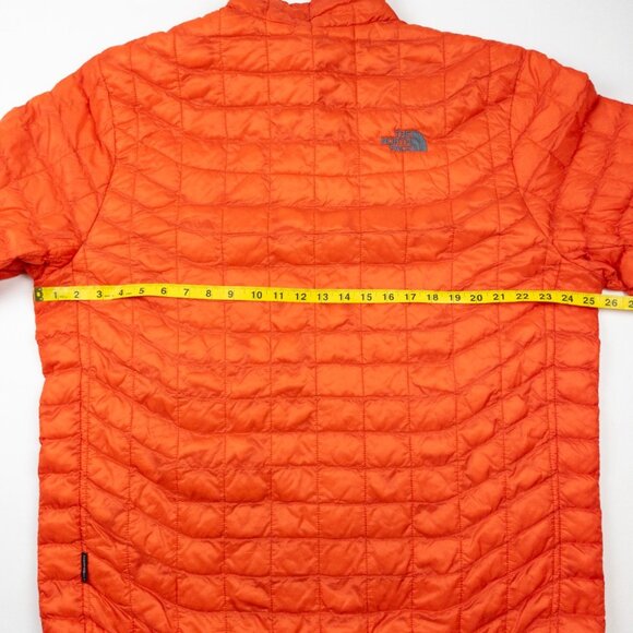 The North Face Thermoball Puffer Jacket Men's XL Orange Lightweight Full Zip - Picture 14 of 16